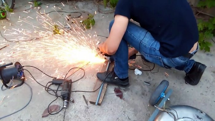 Как сделать газонокосилку из стиральной машинки