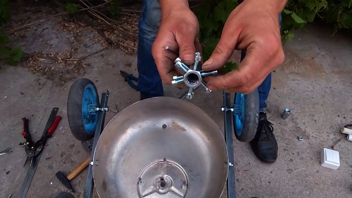 Как сделать газонокосилку из стиральной машинки