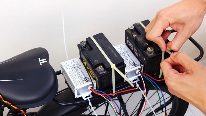 Как сделать мощный электровелосипед на 4 маломощных моторах