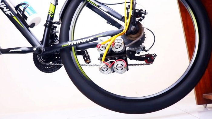 Как сделать мощный электровелосипед на 4 маломощных моторах