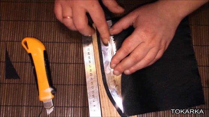 Как сделать кожаные ножны из обычной ткани