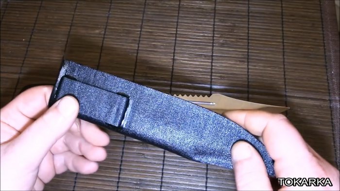 Как сделать кожаные ножны из обычной ткани