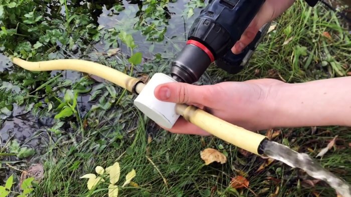 Как сделать помпу для шуруповерта