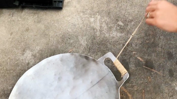 Как из куска нержавейки сделать походную сковороду