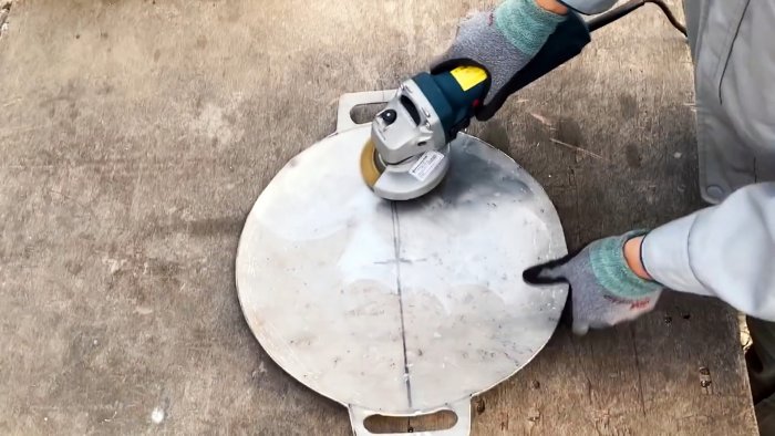 Как из куска нержавейки сделать походную сковороду