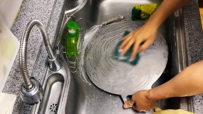 Как из куска нержавейки сделать походную сковороду