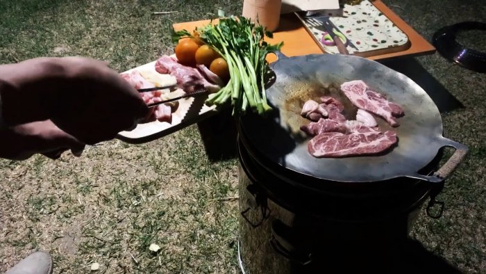 Как из куска нержавейки сделать походную сковороду