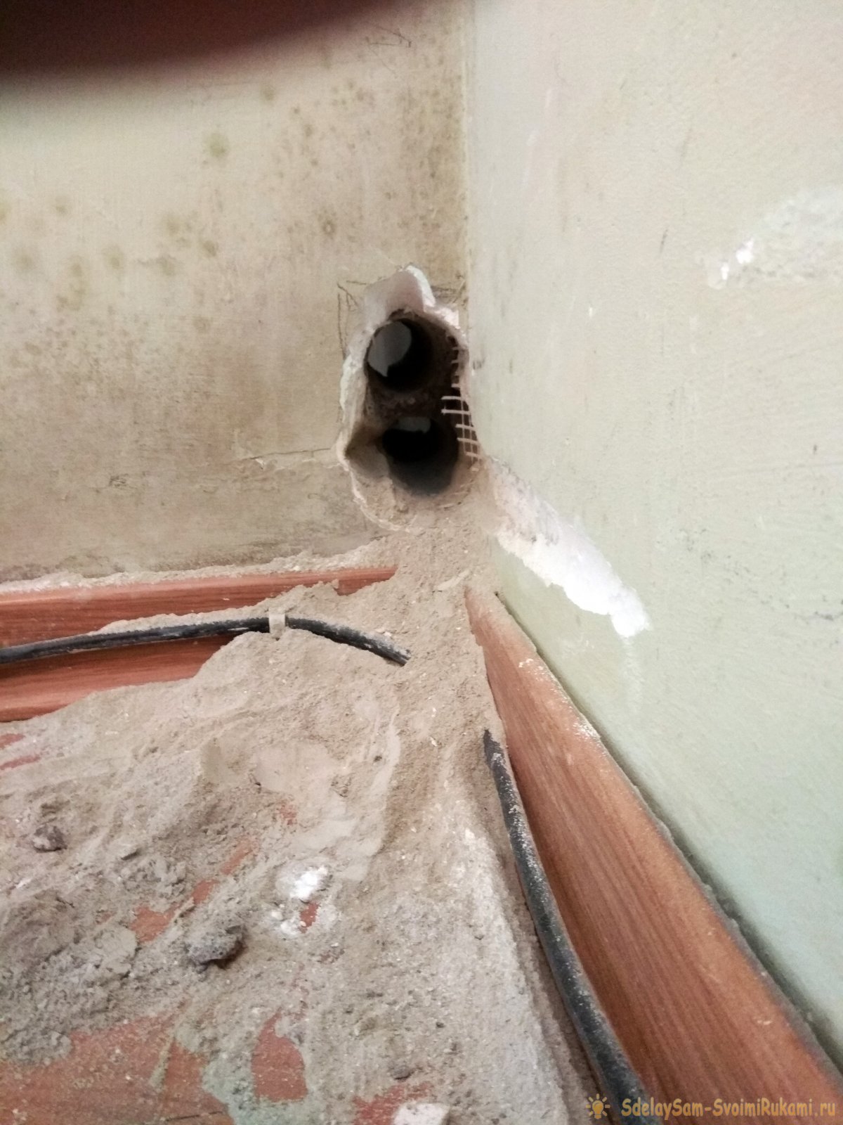 Как просверлить дубовую стену в частном доме под отопление