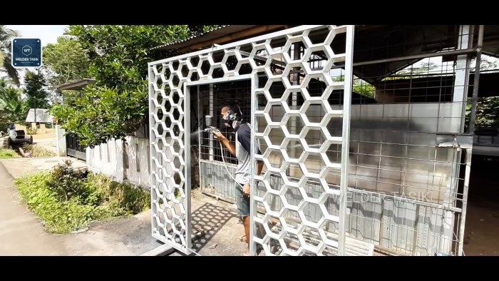 Как сварить красивую сотовую перегородку из профильной трубы