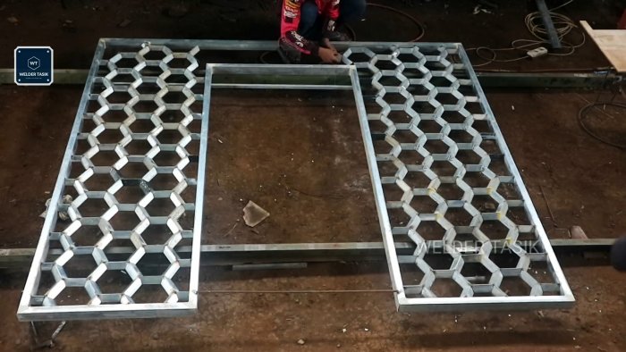 Как сварить красивую сотовую перегородку из профильной трубы