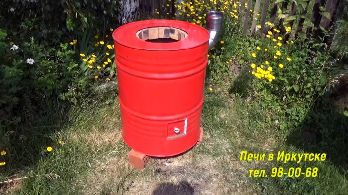 Делаем тандыр из бочки с утепленным подом без раствора