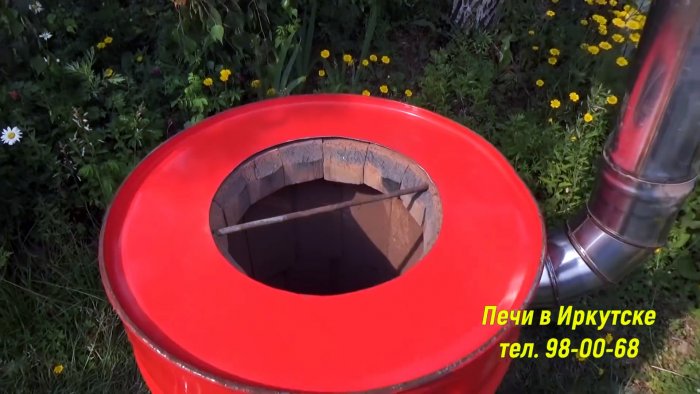 Делаем тандыр из бочки с утепленным подом без раствора