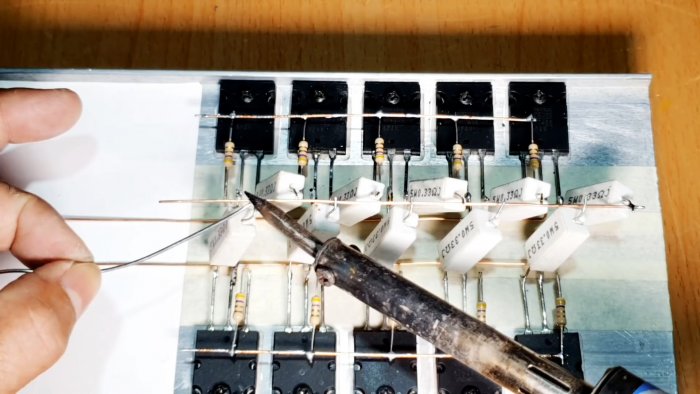 Собираем усилитель 500 Вт на транзисторах навесным монтажом