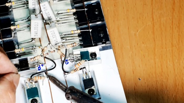 Собираем усилитель 500 Вт на транзисторах навесным монтажом