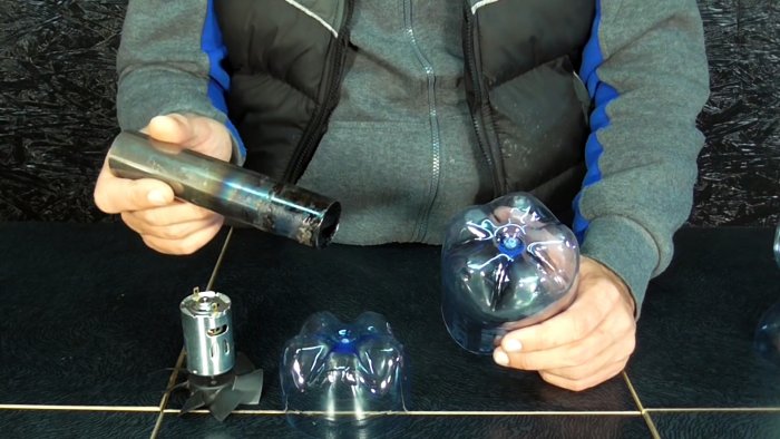 Как из пластиковых бутылок сделать мощный пылесос 12 В