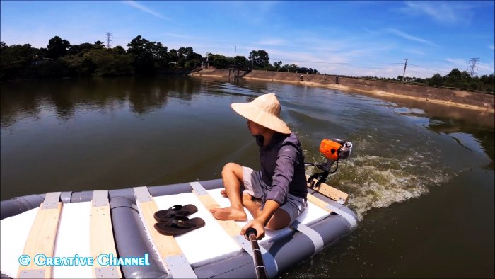 Как сделать легкую лодку из ПВХ труб за один вечер