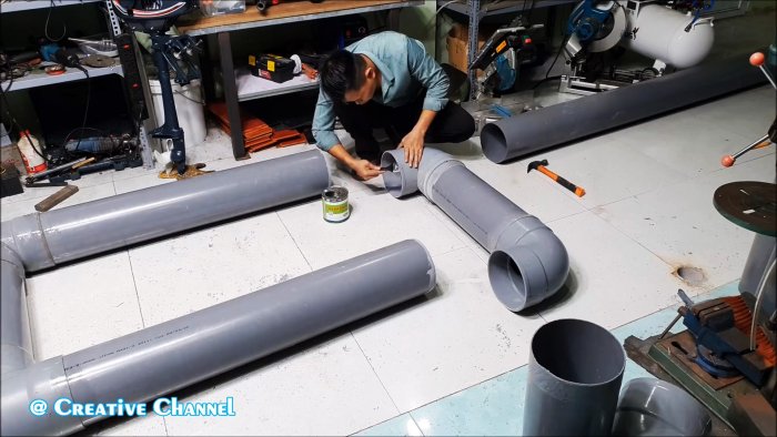 Как сделать легкую лодку из ПВХ труб за один вечер