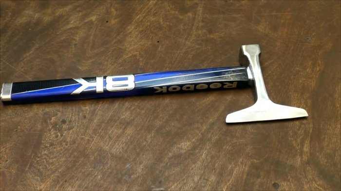 Туристический топорик из рельса без горна ковки и прочих сложностей