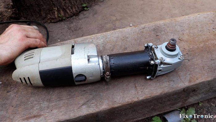 Насадка на дрель из старой болгарки для распиловки древесины