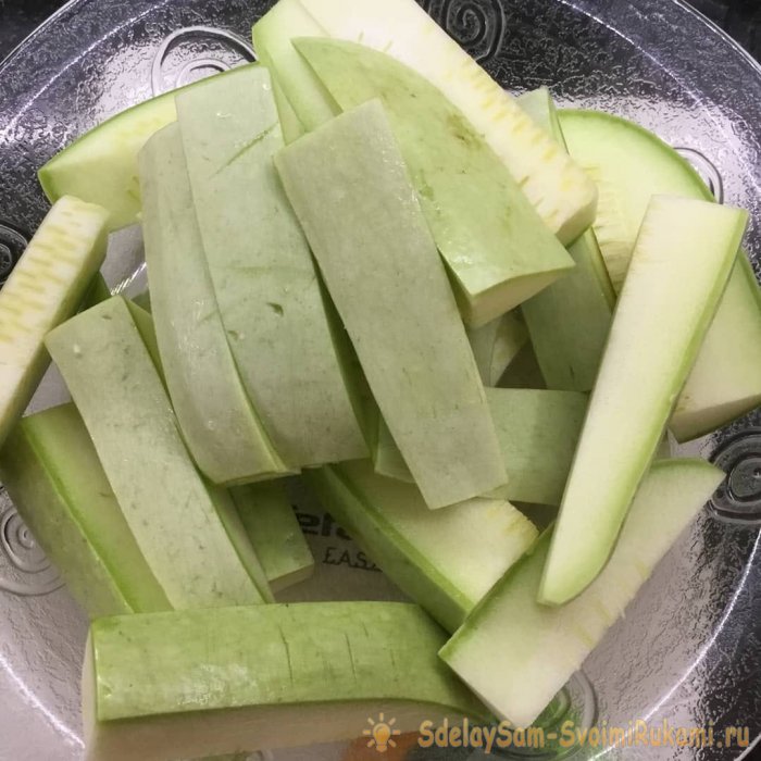 Закуска из кабачков в соевом соусе