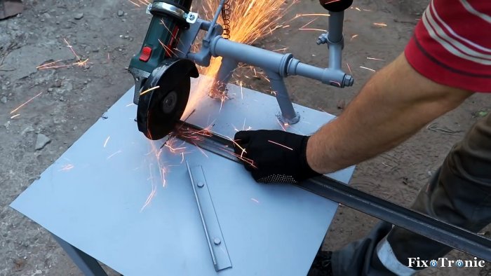 Как из старого велосипеда и болгарки сделать торцовочный станок