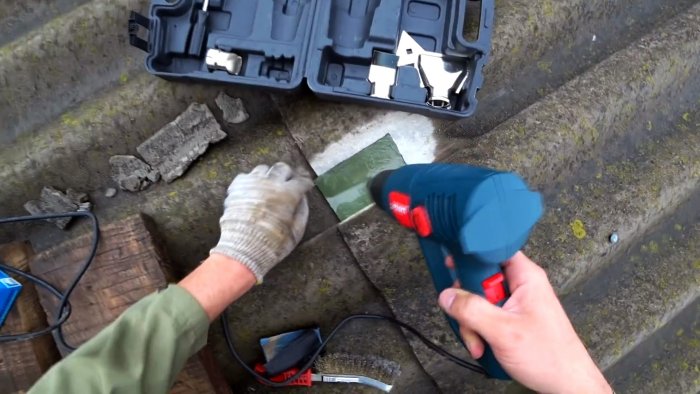 Как и чем быстро заделать пробоины в шифере чтобы потом не переделывать