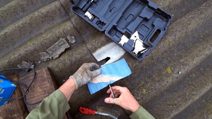 Как и чем быстро заделать пробоины в шифере чтобы потом не переделывать