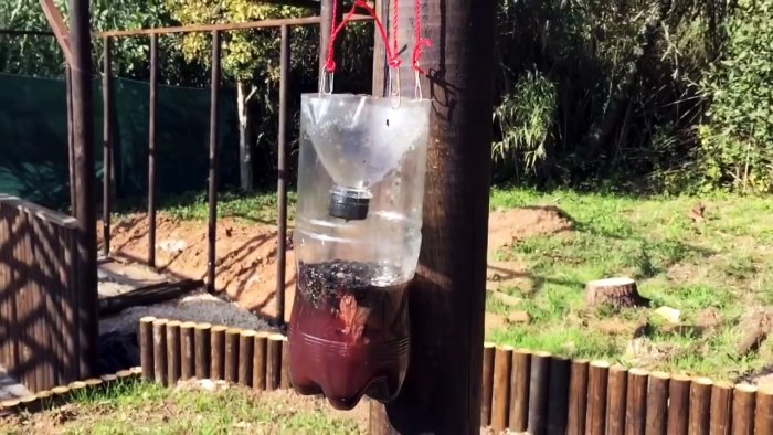 На вашем участке не останется мух если сделаете эту мухоловку из полторашки