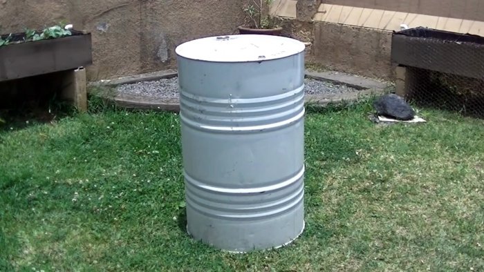 Как из бочки сделать бетономешалку с откидным механизмом