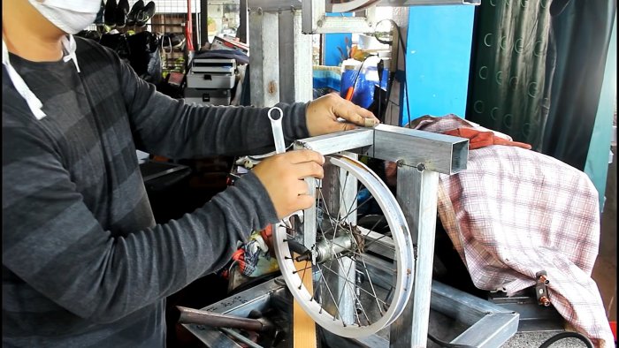 Как из велосипедных колес сделать ленточную пилу