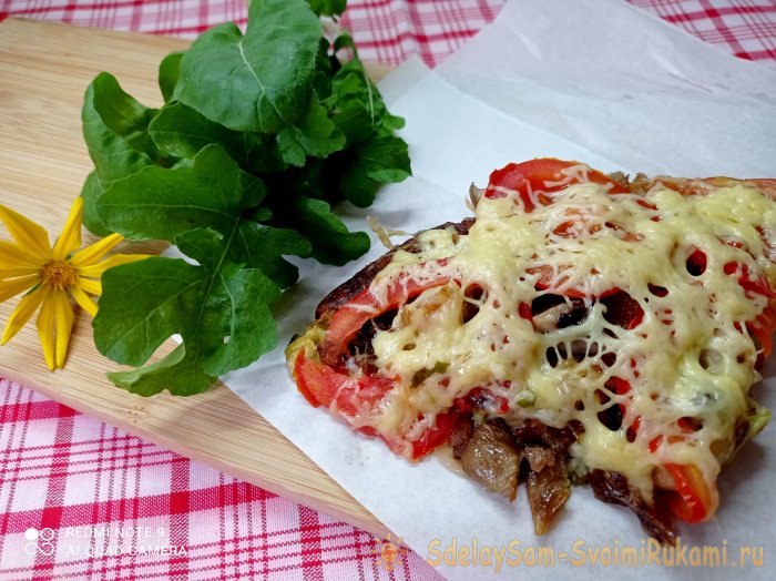 Кабачковая пицца на сковороде