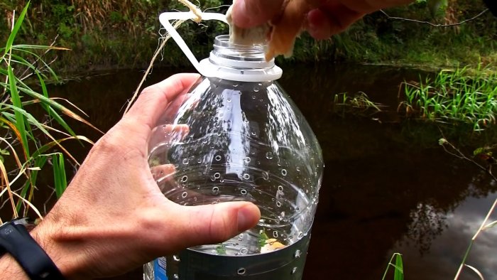 Как сделать уловистую ловушку для рыбы из ПЭТ бутыли