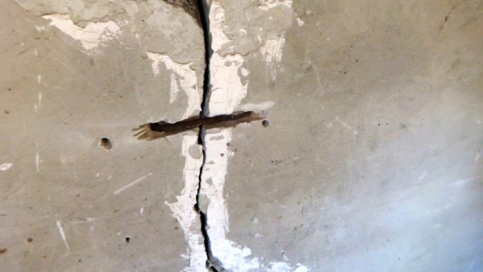 Как отремонтировать расширяющуюся трещину в стене чтобы она снова не появилась