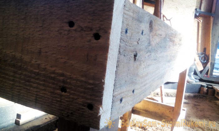 Удобный и простой верстак для торцовки досок