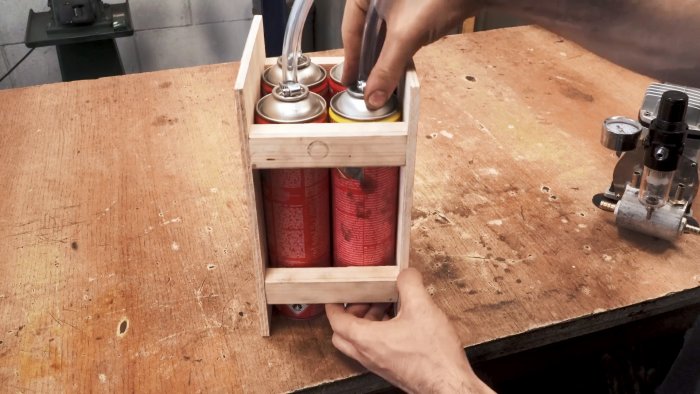 Как из баллончиков от аэрозолей сделать ресивер для компрессора аэрографа