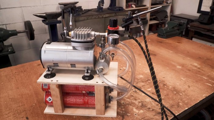 Как из баллончиков от аэрозолей сделать ресивер для компрессора аэрографа