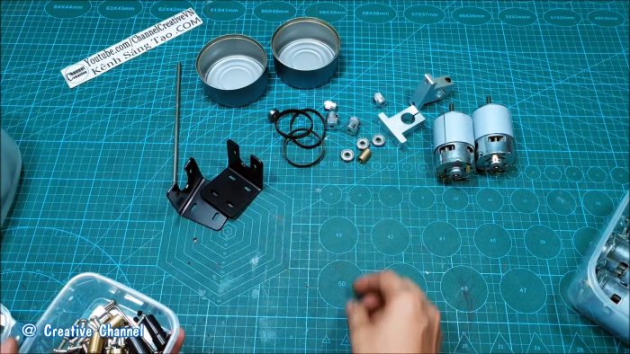 Как из консервных банок сделать мощную помпу на двух моторах