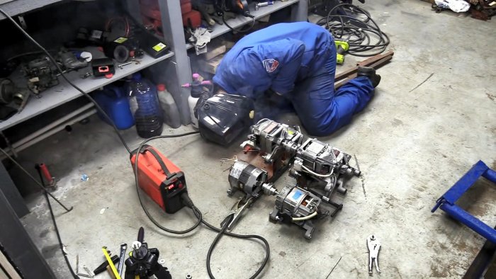 Электро ОКА на двигателях от стиралок и автомобильных аккумуляторах