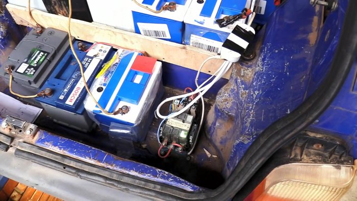 Электро ОКА на двигателях от стиралок и автомобильных аккумуляторах