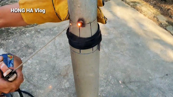 Как ровно сварить трубы с разным диаметром