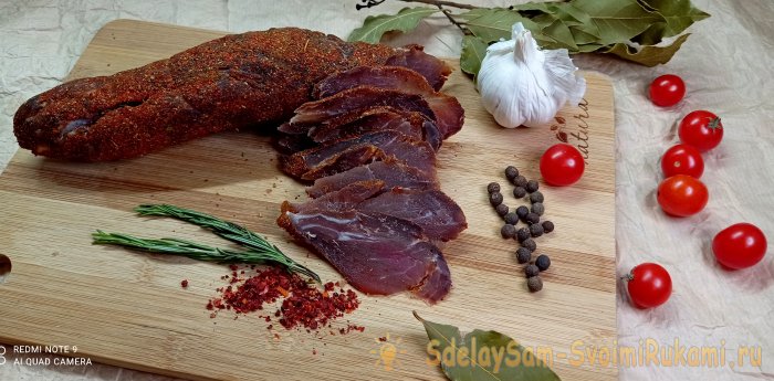 Как приготовить бастурму из свиной вырезки всего из двух ингредиентов без хим добавок
