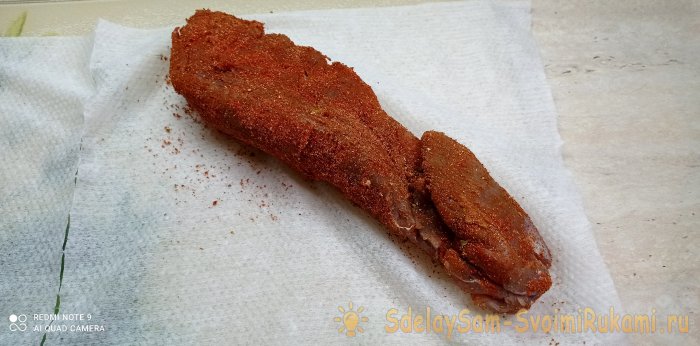 Как приготовить бастурму из свиной вырезки всего из двух ингредиентов без хим добавок