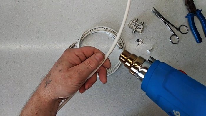 Простая антенна для цифрового ТВ своими руками на основе сплиттера