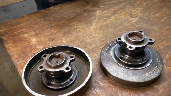 Как из старых барабанов и ступиц сделать мощный станок