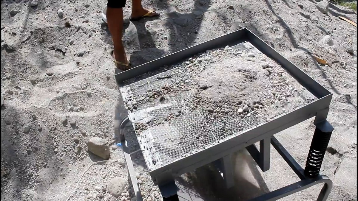 Как сделать вибросито с двигателем от стиралки для отсева песка
