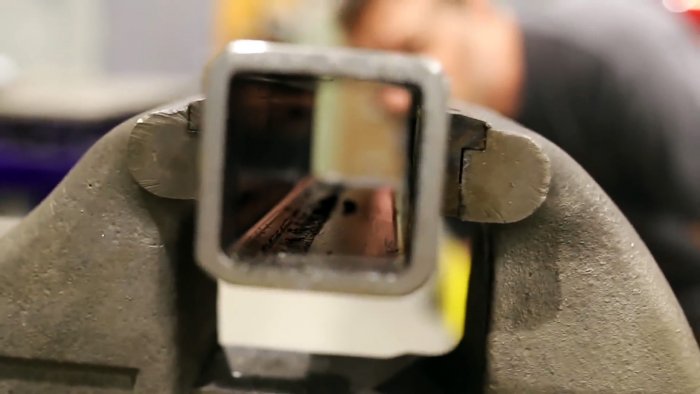 Как снять шов сварной шов в профильной трубе