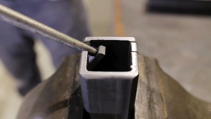 Как снять шов сварной шов в профильной трубе