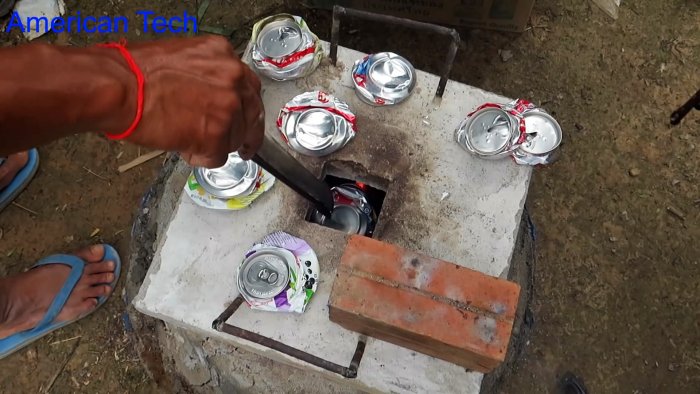 Как алюминиевые банки переплавить в слитки в домашних условиях