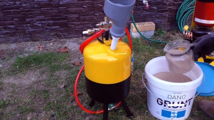 Пескоструйная установка из авто свечи и небольшого газового баллона