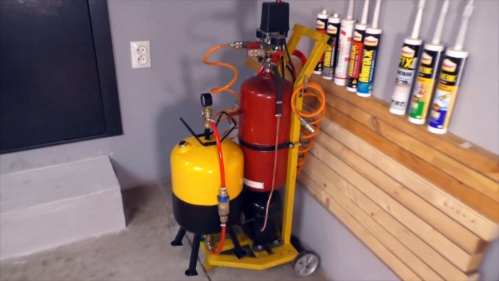 Пескоструйная установка из авто свечи и небольшого газового баллона